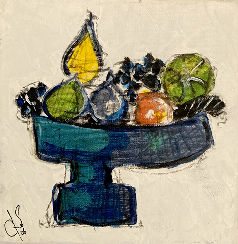 Abstract acrylic mixed - , media
