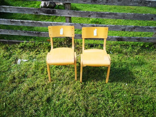 Vintage stacking school - vintage, chairs