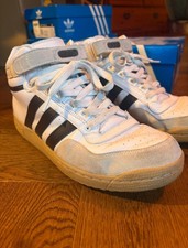 Adidas Concord Mid UK10 gum sole hi top basketball suede white brown beige