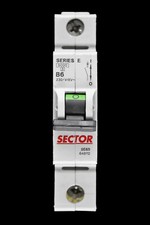 SECTOR 6 AMP CURVE B 6kA MCB