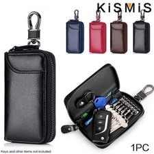 Genuine Leather KeyChain Unisex Key Bag Multifunction Organizer Wallet Holder