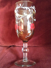 VINTAGE BOHEMIAN PAINTED AMBER