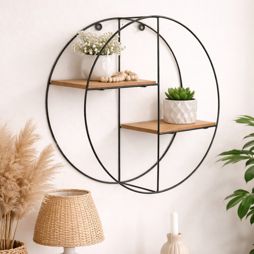 Round wall shelf home decor - round,