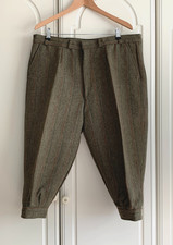 Holden Olive Green Fleck Wool Shooting Breeks Size 42 Excellent Condition