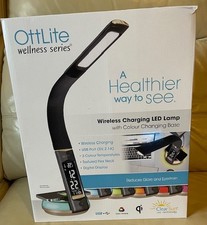 OttLite Wellness Series Wireless Charging LED Lamp with colour changing base