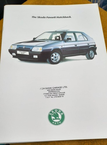 Skoda favorit sales brochures - skoda,