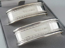 Pair Sterling Silver Napkin