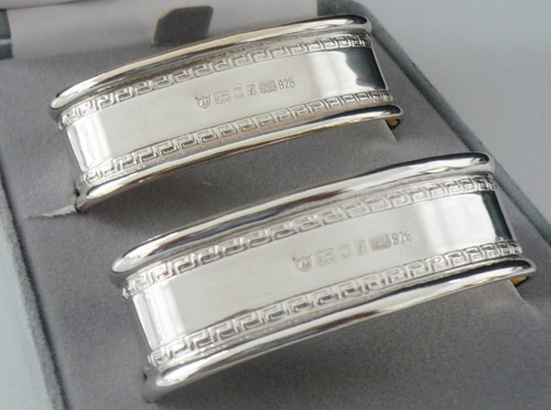 Pair sterling silver napkin - pair,