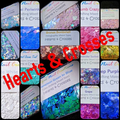 Hearts crosses glitter u - &, glitter~u