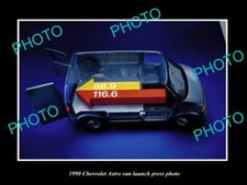 OLD LARGE HISTORIC PHOTO OF 1990 CHRYSLER ASTRO VAN LAUNCH PRESS PHOTO 2