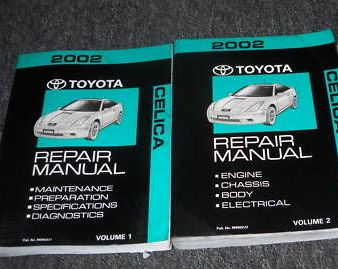 2002 toyoa celica - 2002, service