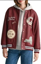 GANT Leather Varsity Oversized