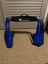 Precision 12” Blue Hurdles Set Of 6 With Carry Strap