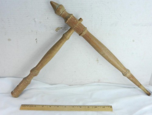 Antique old wood spinning - wood,