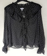 Topshop Black Polka Dot Sheer