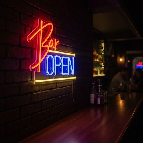 Bar open led - open’, neon