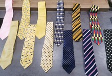 Bundle Job Lot Mens Ties Silk & Other, Tie Rack, Jacques Estier EtcMix Condition