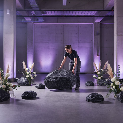 Decorative artificial rock - decorative, for