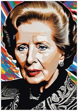 Margaret Thatcher British Prime Minister Poster Wall Decor Home Art Prints A4