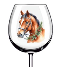12x Colourful Christmas Horse