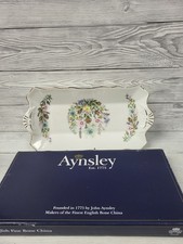 Aynsley Wild Tudor Fine English Bone China large Oblong Trinket Tray. PS