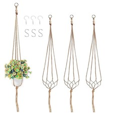 3X Macrame Jute Plant Hanger