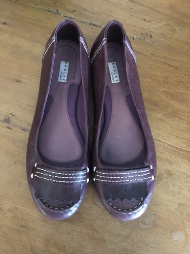 Radley burgundy flats leather - burgundy,