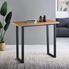 Modern Breakfast Bar Table Metal Leg Kitchen Dining Room Industrial Furniture UK