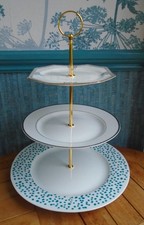 3 tier XL cake stand White