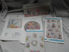 BRIGGS TRANSFER LEAFLETS 5 MIXED inc GARDEN BORDER FLOWERS SWISS MOTIFS etc