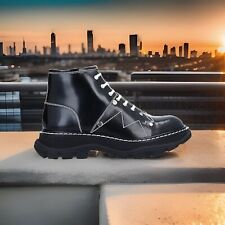 RRP£725 Authentic Alexander McQueen Tread Slick Ankle Boots Black UK 4.5 EU 37.5