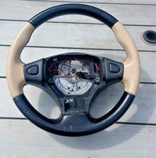 Classic Austin Rover Mini MPI Interior Black / Cream Leather Steering Wheel GC