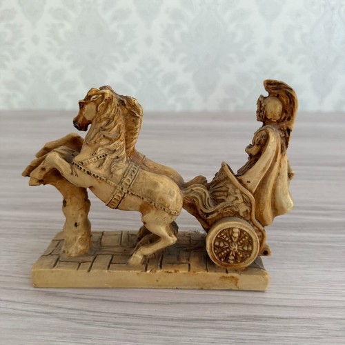 Vintage resin roman chariot - resin, &