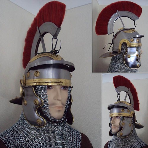 Roman centurion helmet with - roman,