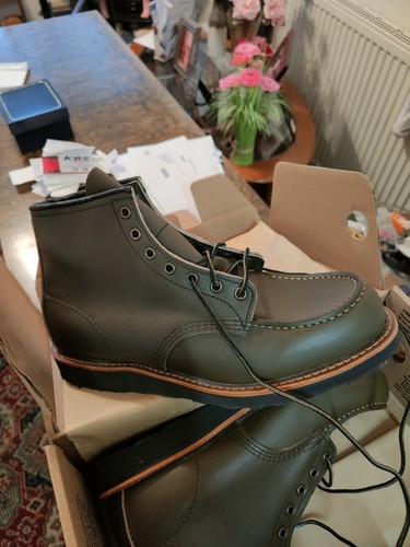 Red wing moc toe - red, size