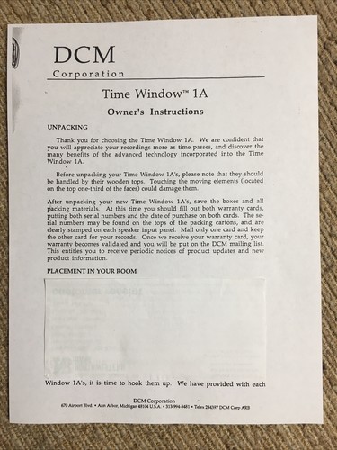 Dcm time window - window, the
