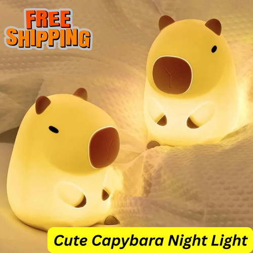 Cute capybara night light - cute,