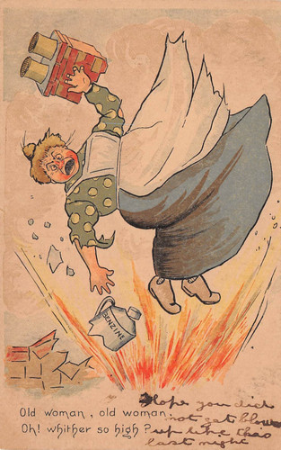 Postcard comic benzine old - comic,