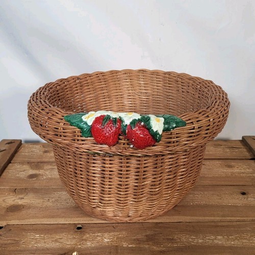 Vintage wicker strawberry - vintage,