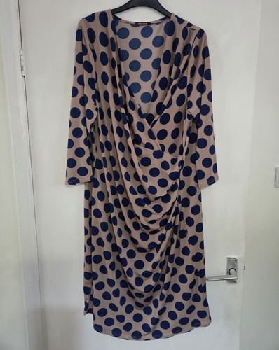 Savoir beige blue polka - savoir, dot