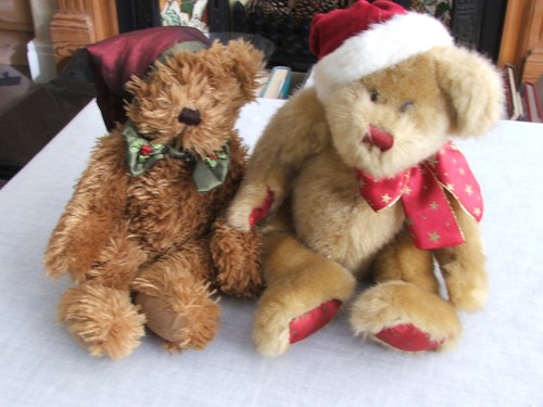 Christmas teddy bears - christmas,