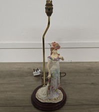 Vintage Lady lamp Wooden Base