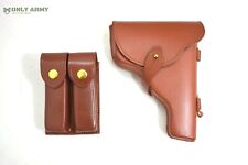 1960's Vietnam Era Pistol Shoulder Holster + Magazine Holder Pouch Leather Gun