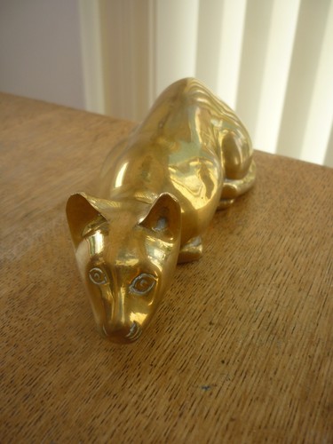 Vintage heavy brass crouching - heavy,