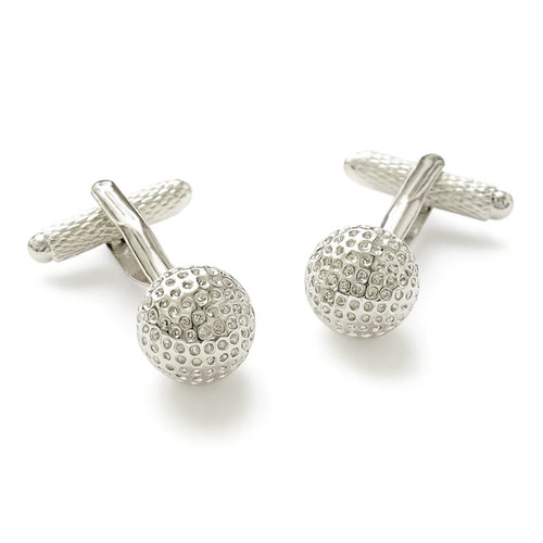 Golf ball cufflinks onyx - ball,