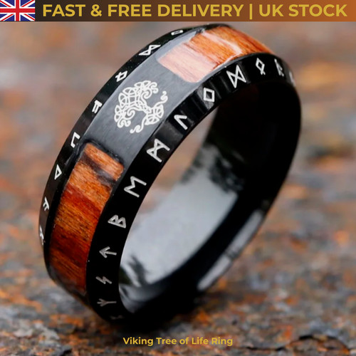 Mens viking tree life - tree, ring