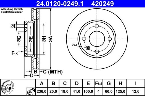 Brake disc for vauxhall karl - brake,