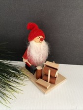 Swedish folk art wood tomte - swedish,