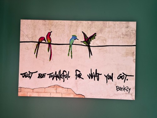 Banksy just thankful deep - thankful,