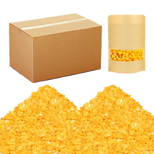 Organic yellow beeswax pellets - yellow,
